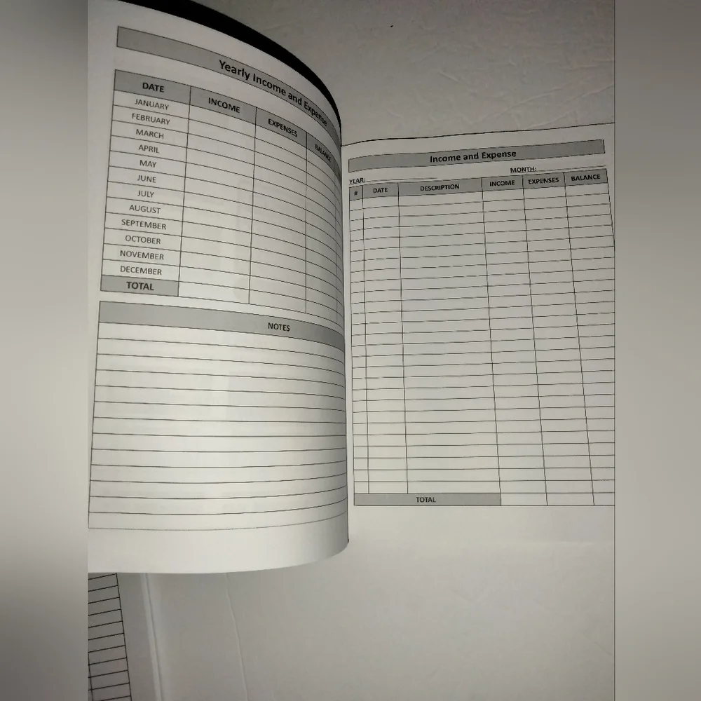 Simple Income & Expense Log Book - Blue (Lot of 2) NEW